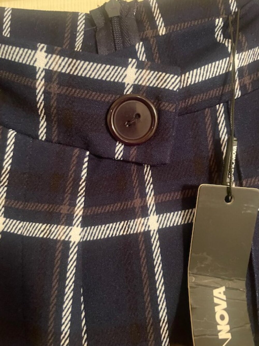 NWT Fashion Nova Call It Even Plaid Wide Leg Pants M - Picture 2 of 4
